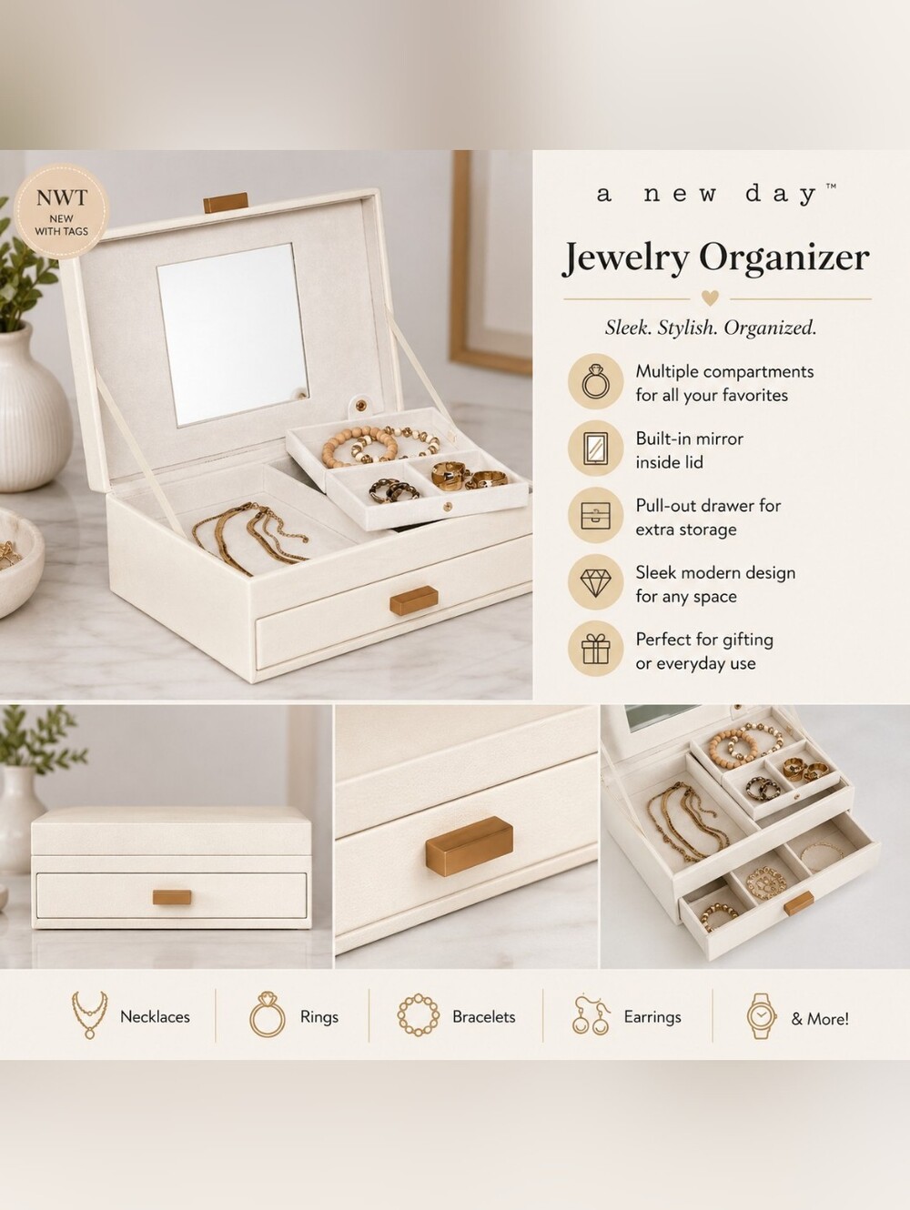 ✨️A New Day Jewelry Organizer Box ✨🤍 NWT
